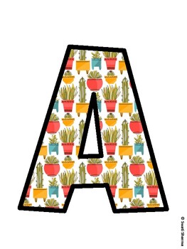 Succulents Bulletin Board Décor Kit, Succulents Bulletin Board Letters