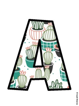 Succulents Bulletin Board Décor Kit, Succulents Bulletin Board Letters