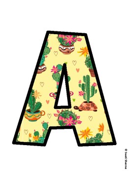 Succulents Bulletin Board Décor Kit, Succulents Bulletin Board Letters