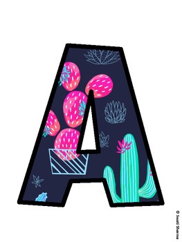 Succulents Bulletin Board Décor Kit, Succulents Bulletin Board Letters