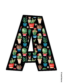 Succulents Bulletin Board Décor Kit, Succulents Bulletin Board Letters