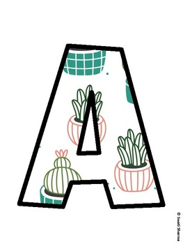 Succulents Bulletin Board Décor Kit, Succulents Bulletin Board Letters
