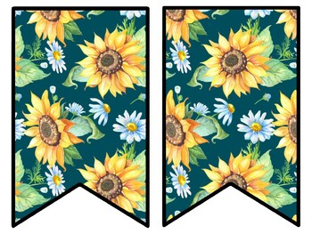 Sunflower Bulletin Board Decor Kit, Sunflower Letters