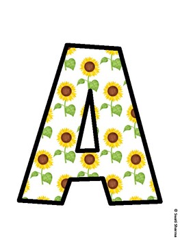 Sunflower Bulletin Board Décor Kit, Sunflower Bulletin Board Letters