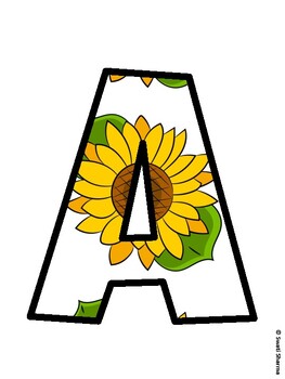 Sunflower Bulletin Board Décor Kit, Sunflower Bulletin Board Letters