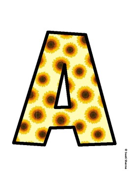 Sunflower Bulletin Board Décor Kit, Sunflower Bulletin Board Letters