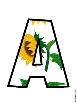Sunflower Bulletin Board Décor Kit, Sunflower Bulletin Board Letters