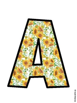 Sunflower Bulletin Board Décor Kit, Sunflower Bulletin Board Letters