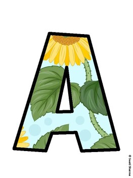Sunflower Bulletin Board Décor Kit, Sunflower Bulletin Board Letters
