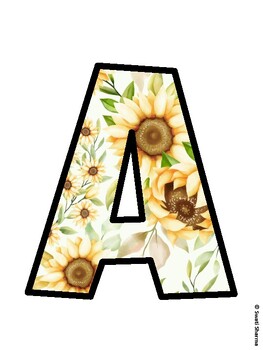 Sunflower Bulletin Board Décor Kit, Sunflower Bulletin Board Letters