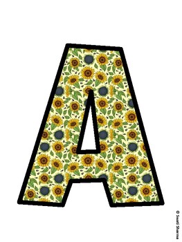 Sunflower Bulletin Board Décor Kit, Sunflower Bulletin Board Letters