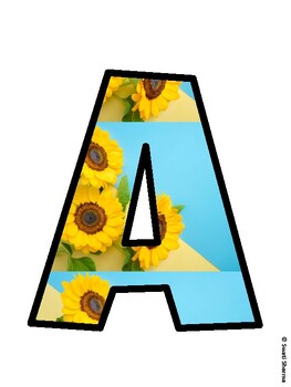 Sunflower Bulletin Board Décor Kit, Sunflower Bulletin Board Letters
