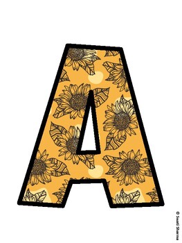 Sunflower Bulletin Board Décor Kit, Sunflower Bulletin Board Letters