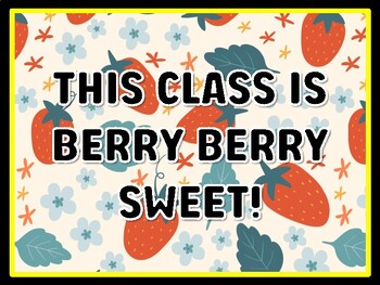 THIS CLASS IS BERRY BERRY SWEET! Berry Door Décor, Berry Bulletin Board Décor
