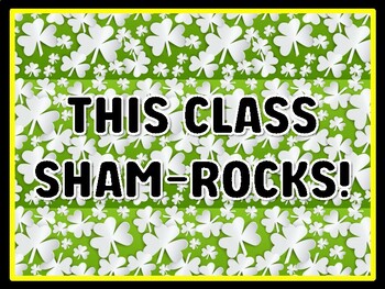 THIS CLASS SHAM-ROCKS! St. Patrick's Day Door Décor, St. Patrick's Day Bulletin