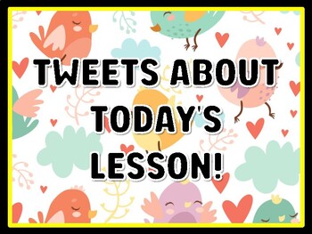 TWEETS ABOUT TODAY'S LESSON! Birds Door Décor, Birds Bulletin Board Décor