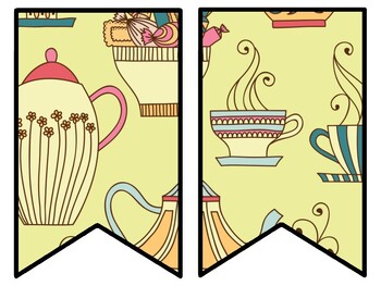 Tea Bulletin Board Decor Kit, Tea Letters