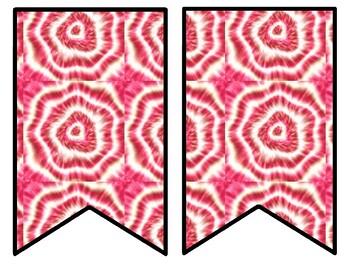 Tie And Dye Bulletin Board Decor Kit, Tie And Dye Letters