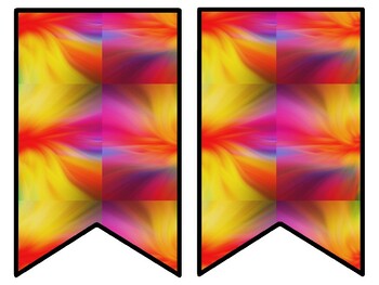 Tie And Dye Bulletin Board Decor Kit, Tie And Dye Letters