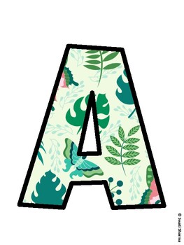 Tropical Bulletin Board Décor Kit, Tropical Bulletin Board Letters