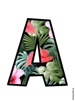 Tropical Flowers Bulletin Board Décor Kit, Tropical Flowers Bulletin Board Le