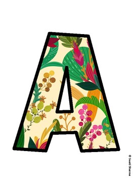 Tropical Flowers Bulletin Board Décor Kit, Tropical Flowers Bulletin Board Le