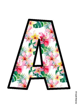 Tropical Flowers Bulletin Board Décor Kit, Tropical Flowers Bulletin Board Le