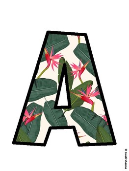 Tropical Flowers Bulletin Board Décor Kit, Tropical Flowers Bulletin Board Le