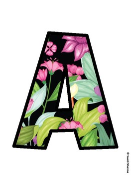 Tropical Flowers Bulletin Board Décor Kit, Tropical Flowers Bulletin Board Le