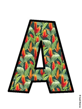 Tropical Flowers Bulletin Board Décor Kit, Tropical Flowers Bulletin Board Le