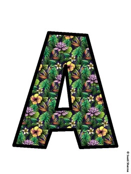 Tropical Flowers Bulletin Board Décor Kit, Tropical Flowers Bulletin Board Le