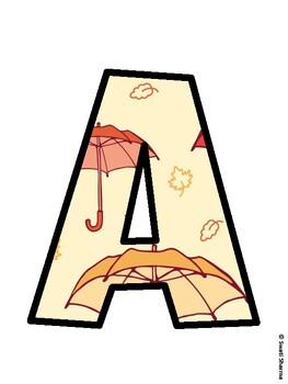 Umbrella Bulletin Board Decor Kit, Umbrella Bulletin Board Letters