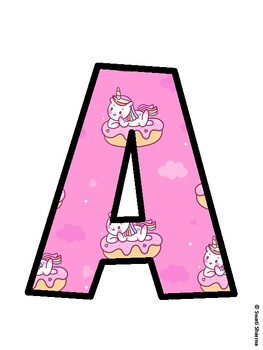 Unicorn Bulletin Board Décor Kit, Unicorn Bulletin Board Letters