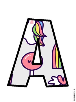 Unicorn Bulletin Board Décor Kit, Unicorn Bulletin Board Letters
