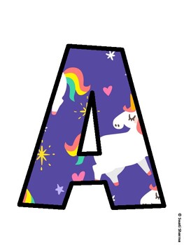 Unicorn Bulletin Board Décor Kit, Unicorn Bulletin Board Letters