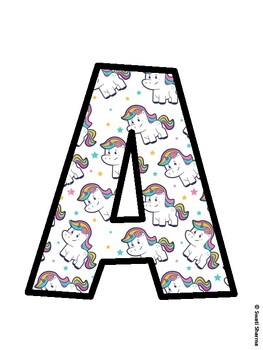 Unicorn Bulletin Board Décor Kit, Unicorn Bulletin Board Letters