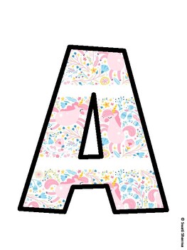 Unicorn Bulletin Board Décor Kit, Unicorn Bulletin Board Letters