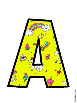 Unicorn Bulletin Board Décor Kit, Unicorn Bulletin Board Letters