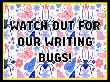 WATCH OUT FOR OUR WRITING BUGS! Bugs Door Décor, Bugs Bulletin Board Décor Ki
