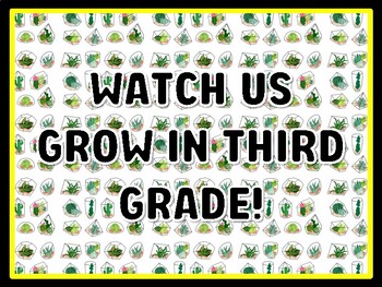 WATCH US GROW IN THIRD GRADE! Succulents Door Décor
