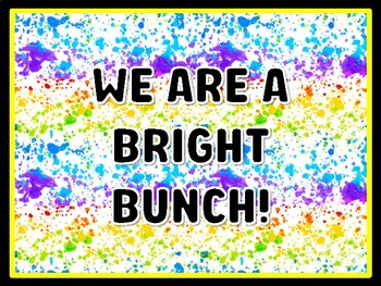 WE ARE A BRIGHT BUNCH! Rainbow Door Décor, Rainbow Bulletin Board Décor