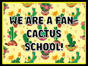 WE ARE A FAN-CACTUS SCHOOL! Succulents Door Décor