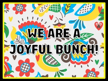 WE ARE A JOYFUL BUNCH! Birds Door Décor, Birds Bulletin Board Décor