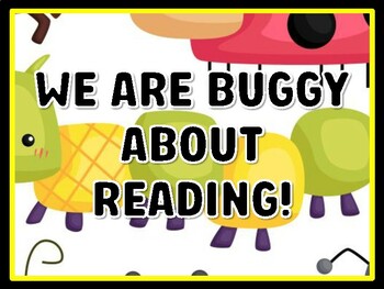 WE ARE BUGGY ABOUT READING! Bugs Door Décor, Bugs Bulletin Board Décor Kit, #