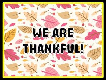 WE ARE THANKFUL! Leaves Door Décor, Leaves Bulletin Board Décor Kit