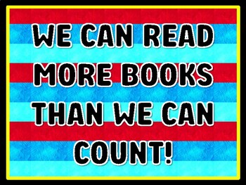 WE CAN READ MORE BOOKS THAN WE CAN COUNT! Read Across America Door Décor