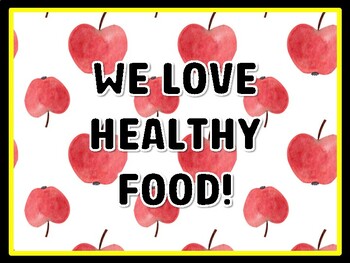 WE LOVE HEALTHY FOOD! Health And Nutrition Door Décor