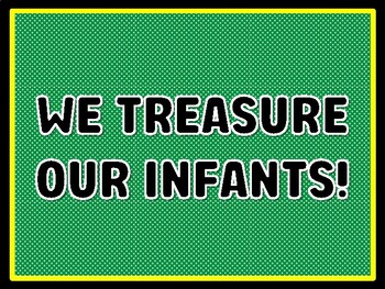 WE TREASURE OUR INFANTS! St. Patrick's Day Door Décor, St. Patrick's Day Bullet