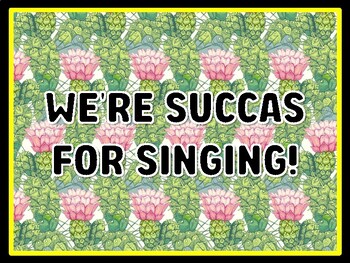 WE'RE SUCCAS FOR SINGING! Succulents Door Décor