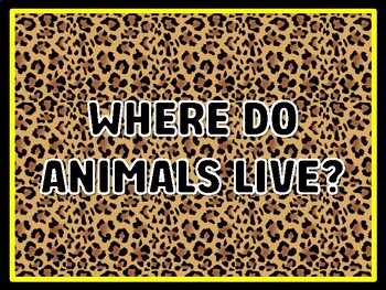 WHERE DO ANIMALS LIVE? Animals Door Décor, Animals Bulletin Board Décor Kit